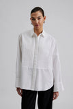 By Malina Denice Pleat Shirt in White