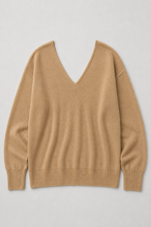 Solocascmir Button Jumper in Camel