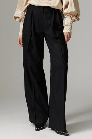 Day Birger Et Mikkelson Enzo Pinstripe Pants in Black
