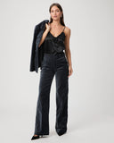 Paige Sasha Pockets Pants Velvet in Calico Blue