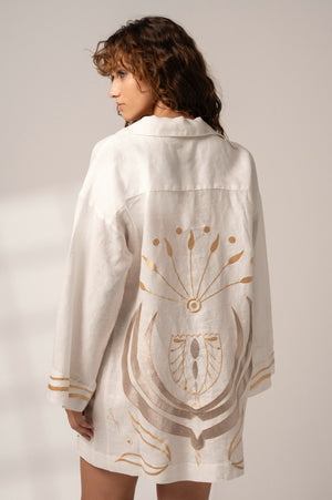 Aether Concept Dress in White Gold