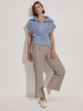 Varley Tacoma Straight Pleat Pants in Cinder