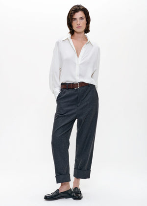 Zenggi Fluid Shirt in Off White