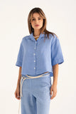 120% Lino Short Shirt in Pacific