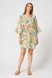 120% Lino Short Dress in Multi