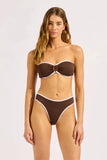 Seafolly Beach Bound Ring Front Bikini in Chocolate
