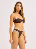 Seafolly Beach Bound Ring Front Bikini in Chocolate