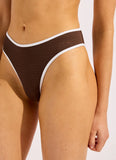 Seafolly Beach Bound Ring Front Bikini in Chocolate