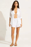 Seafolly Breeze Beach Shirt in White