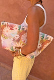 Never Fully Dressed Tan Mesh Tote Bag