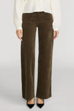 Frame Le Slim Palazzo Modernist Corduroy in Military Green