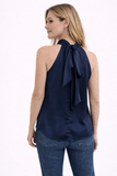 Silk 95 Five Vilette Halter Top in Navy
