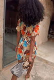 Never Fully Dressed Shell Mini Wrap Dress in Multi