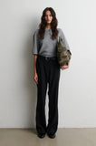 Second Female Longo Short Sleeve Knit in Grey Marl