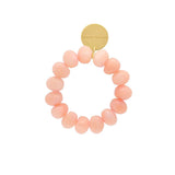 Vanessa Baroni Stone Flex Bracelet Pearl in Peach