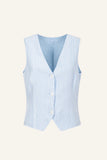 120% Lino Waistcoat in White