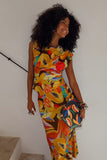 Never Fully Dressed Rio Asymetric Top in Multi