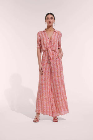 Poupette St Barth Bettina Long Jumpsuit in Pink
