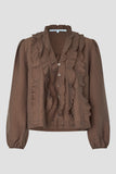 Second Female Rayna Frill Top in Carafe