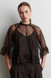 Second Female Sybell Lace Ruffle Blouse Demitasse