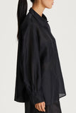 StyleIn Brailee Organza Shirt in Black