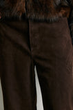 Second Female Zonie Suede Jeans in Demitasse