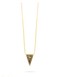 Talis Chains Triangle Pendant in Dalmation Jasper