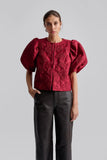 Malina Cleo Pouf Blouse in Red