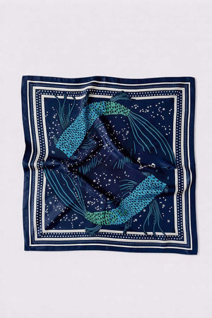 Le Scarf Zodiac Pisces 65 x 65 in Blue