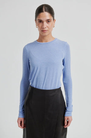 Second Female Matima O-Neck Tee in Blue