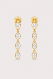 Talis Chains Three Drop Huggies in Gold