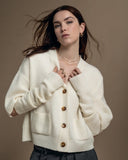 Solocascmir Cardi in Ecru