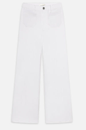 Frame Le Slim Palazzo Modernist Pocket in White