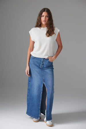 Colorush Lucca Crew Neck Tank in White