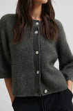 Second Female Andrea Short Sleeve Cardi in Beluga