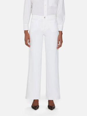 Frame Le Slim Palazzo Modernist Pocket in White