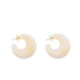 Vanessa Baroni Moon Earring in Pearl Marble