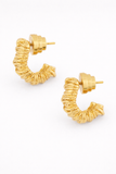 Talis Chains Textured Nugget Earrings in Gold