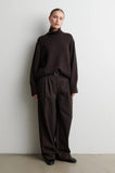 Second Female Alpha Knit T Neck in Dark Brown