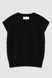 Solocascmir Short Sleeve V-neck in Black