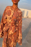 Never Fully Dressed Paisley Anna Top in Brown