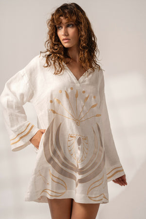 Aether Concept Dress in White Gold