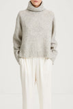 Style In Nike Mohair Blend Sweater in Light Grey