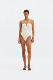 Malina Signature Bandeau Swimsuit in Vanilla
