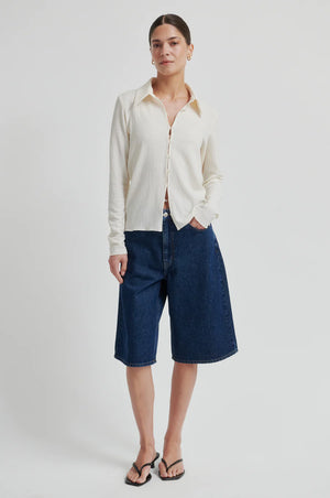 Second Female Columbo Denim Shorts in Dark Blue