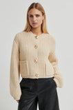 Second Female Ulrikke Knit Cardigan in Beige