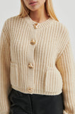 Second Female Ulrikke Knit Cardigan in Beige