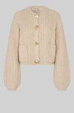 Second Female Ulrikke Knit Cardigan in Beige