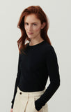 American Vintage Gamipy Long Sleeve Top in Black