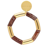 Vanessa Baroni Flex Bracelet Gold in Dark Brown